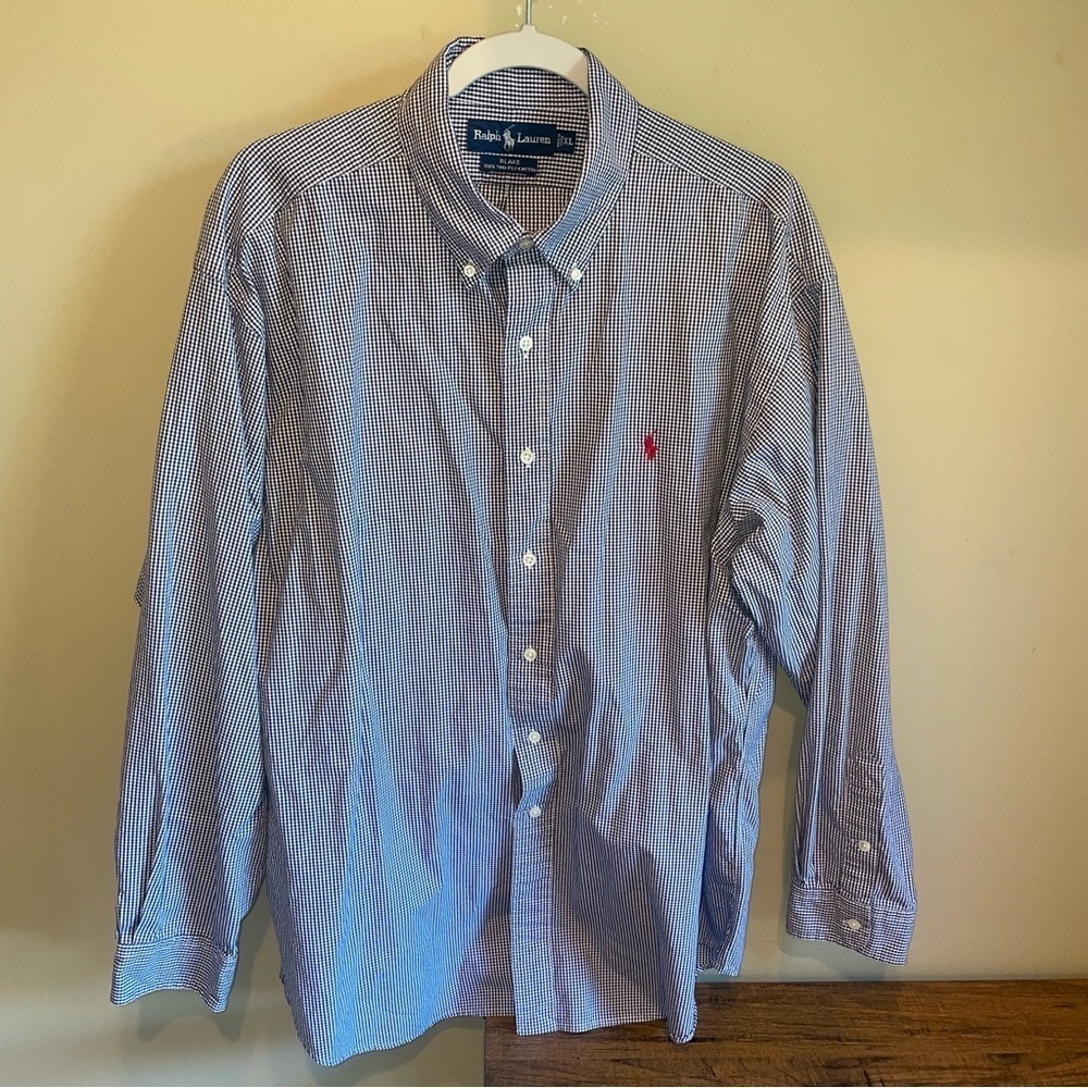 Ralph Lauren Blake large polo button down dress shirt cotton XL
